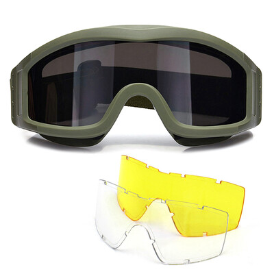 Outdoor Military Goggles UV400 Protective Goggles Dustproof Cycling Training CS Gaming Goggles Eyewear with 2 Interchageable Lens
Outdoor Military Goggles UV400 Protective Goggles Dustproof Cycling Training CS Gaming Goggles Eyewear with 2 Interchageable Lens
