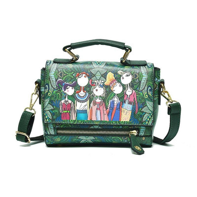 Retro Women Shoulder Bag Vintage Character Print PU Leather Crossbody Messenger Bag Handbag Tote Green
Retro Women Shoulder Bag Vintage Character Print PU Leather Crossbody Messenger Bag Handbag Tote Green