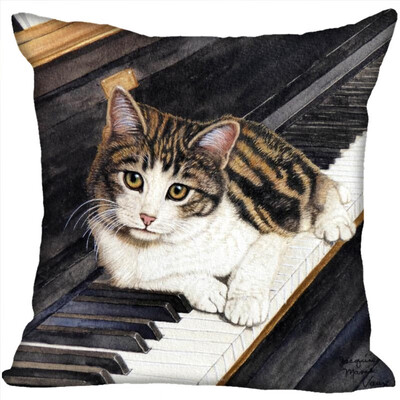 Cat Pillow Cover Bedroom Home Office Decorative Pillowcase Square Zipper Pillow Cases Satin Fabric No Fade 35x35CM
Cat Pillow Cover Bedroom Home Office Decorative Pillowcase Square Zipper Pillow Cases Satin Fabric No Fade 35x35CM