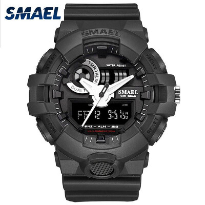 Mens Stylish Sports Multi-function Electronic Waterproof Watch Dual Display Wristwatches
Mens Stylish Sports Multi-function Electronic Waterproof Watch Dual Display Wristwatches