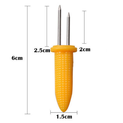 Home Cooking Small Skewers Corn Shaped Skewers for BBQ Twin Prong Sweet Corn Fruit Holder Stainless Steel
Home Cooking Small Skewers Corn Shaped Skewers for BBQ Twin Prong Sweet Corn Fruit Holder Stainless Steel