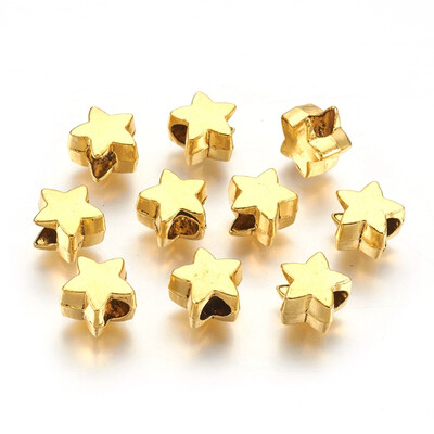 Tibetan Style Alloy European Beads Lead Free & Nickel Free Star Antique Golden 12x12x7mm Hole 45mm
Tibetan Style Alloy European Beads Lead Free & Nickel Free Star Antique Golden 12x12x7mm Hole 45mm