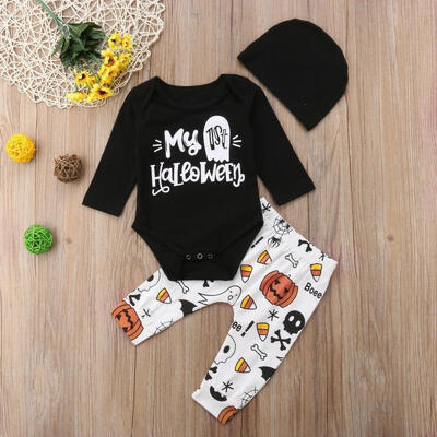 3Pcs Cute Infant Newborn Baby Girl Boy Halloween Clothes Long Sleeve RomperPumpkin Pants with Hat Outfits Set 700-3 Months
3Pcs Cute Infant Newborn Baby Girl Boy Halloween Clothes Long Sleeve RomperPumpkin Pants with Hat Outfits Set 700-3 Months