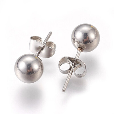 304 Stainless Steel Ear Studs Round Stainless Steel Color 19x7mm Pin 1mm 12pairscard
304 Stainless Steel Ear Studs Round Stainless Steel Color 19x7mm Pin 1mm 12pairscard