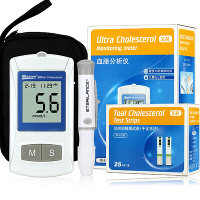 Aike total cholesterol test strip dry chemical method 25 tablets 25 blood collection needles
Aike total cholesterol test strip dry chemical method 25 tablets 25 blood collection needles