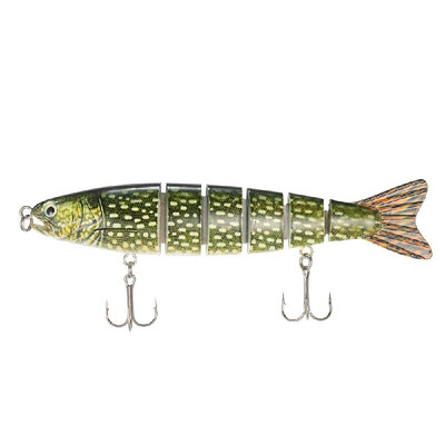 Lixada 13cm19g Lifelike 6 Jointed Sections Trout Swimbait Fishing Lure Hard Bait Fish Hook Fishing Tackle
Lixada 13cm19g Lifelike 6 Jointed Sections Trout Swimbait Fishing Lure Hard Bait Fish Hook Fishing Tackle