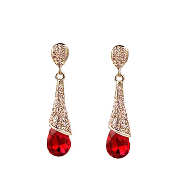 1 Pair Fashion Long Section Teardrop-shaped Crystal Earrings Bride Wedding Stud Earrings
1 Pair Fashion Long Section Teardrop-shaped Crystal Earrings Bride Wedding Stud Earrings