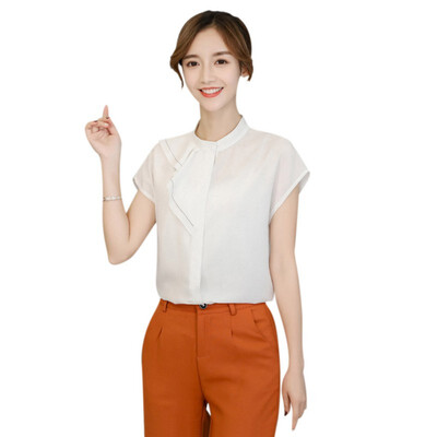 Women Short Sleeve Shirt Blouse top Summer Elegant Ruffles Chiffon Shirt Office Lady Commuter Blouse
Women Short Sleeve Shirt Blouse top Summer Elegant Ruffles Chiffon Shirt Office Lady Commuter Blouse