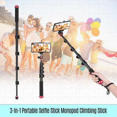 KINGJOY Multifunctional Aluminium Alloy Selfie Stick with Adjustable Phone Clip Mini Ballhead Camera Camcorder Monopod Unipod Po
KINGJOY Multifunctional Aluminium Alloy Selfie Stick with Adjustable Phone Clip Mini Ballhead Camera Camcorder Monopod Unipod Po