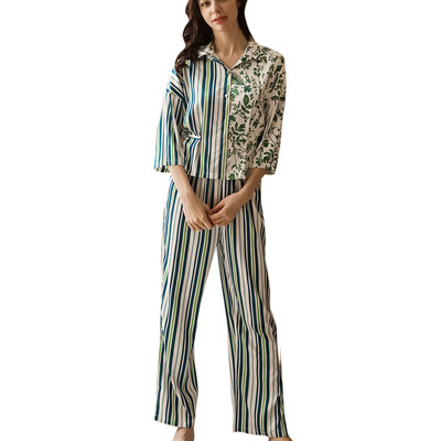 Toponeto Women Simulated Silk Nightwear Stitching Stripe Printing Sexy Lingerie Underwear
Toponeto Women Simulated Silk Nightwear Stitching Stripe Printing Sexy Lingerie Underwear