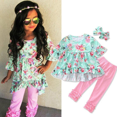 2-7T Toddler Girl Kids Floral Top Blouse Pants Headband 3Pcs Outfits Set Clothes 2-7T
2-7T Toddler Girl Kids Floral Top Blouse Pants Headband 3Pcs Outfits Set Clothes 2-7T