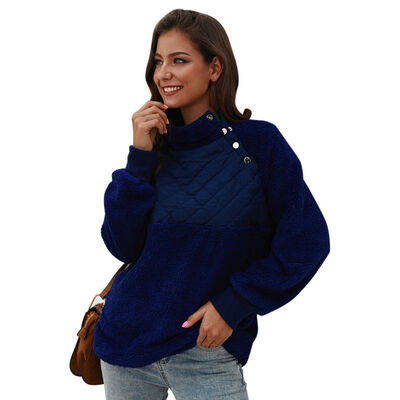 Warm Sweatshirt Women Stylish Personality All-match Sweatshirt Long Sleeve Color-blocked Keep Warm Turtleneck Jacket
Warm Sweatshirt Women Stylish Personality All-match Sweatshirt Long Sleeve Color-blocked Keep Warm Turtleneck Jacket