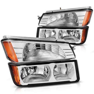Headlight Assembly for 2002-2006 Chevy Avalanche with BODY CLADDING Chrome Housing Amber Refletor with Signal Lights
Headlight Assembly for 2002-2006 Chevy Avalanche with BODY CLADDING Chrome Housing Amber Refletor with Signal Lights
