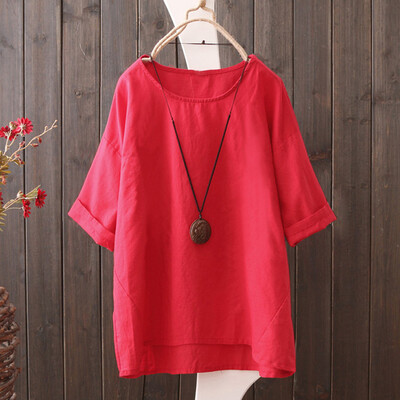 Starmoon Women Casual Plus Size Cotton Linen Tops Tee T Shirt Vintage Solid Loose Blouse
Starmoon Women Casual Plus Size Cotton Linen Tops Tee T Shirt Vintage Solid Loose Blouse