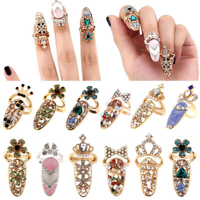 Toponeto Women Fashion Bowknot Nail Ring Charm Crown Flower Crystal Finger Nail Rings
Toponeto Women Fashion Bowknot Nail Ring Charm Crown Flower Crystal Finger Nail Rings