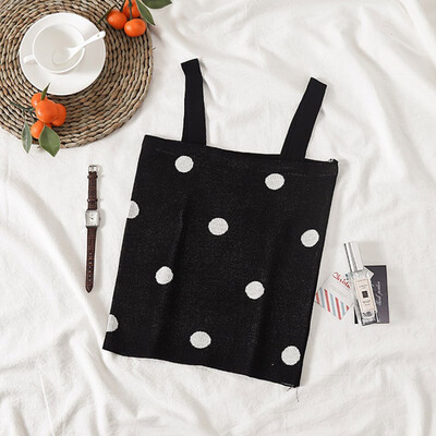 Women Polka Dot Print Wrapped Chest Slim Knitting Vest Bottoming Stretch Sling Bottoming Camisole
Women Polka Dot Print Wrapped Chest Slim Knitting Vest Bottoming Stretch Sling Bottoming Camisole