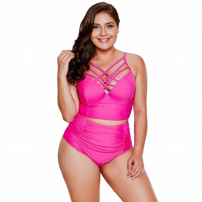 Pure color tube top multiple straps high waist steel plate with chest pad split swimsuit
Pure color tube top multiple straps high waist steel plate with chest pad split swimsuit