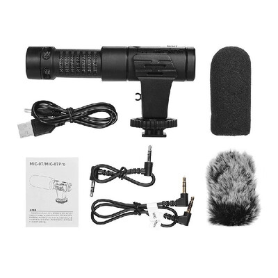 DSLR Camera Phone Microphone Interview Video Vlogging Recording Super-Cardioid Pickup Mini Mic with Earphone Monitor Hole Windscre
DSLR Camera Phone Microphone Interview Video Vlogging Recording Super-Cardioid Pickup Mini Mic with Earphone Monitor Hole Windscre