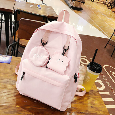Tailored Fashion Women Nylon Solid Color Capacity Student Backpack Travel Couple Bag
Tailored Fashion Women Nylon Solid Color Capacity Student Backpack Travel Couple Bag