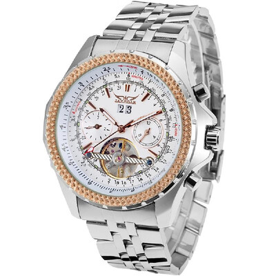 JARAGAR 070 Business Men Mechanical Watch Three Sub-Dial Calendar Month Week Display Fashion Casual Stainless Steel Strap 3ATM Wat
JARAGAR 070 Business Men Mechanical Watch Three Sub-Dial Calendar Month Week Display Fashion Casual Stainless Steel Strap 3ATM Wat