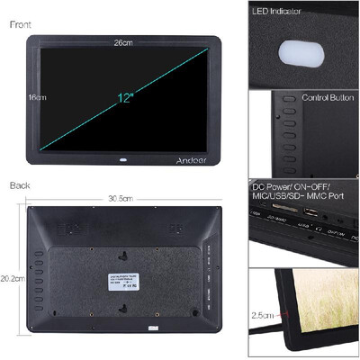 Andoer 12" Wide Screen HD LED Digital Picture Frame Digital Album High Resolution 1280800 Electronic Photo Frame with Remote Cont
Andoer 12" Wide Screen HD LED Digital Picture Frame Digital Album High Resolution 1280800 Electronic Photo Frame with Remote Cont