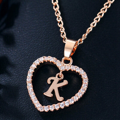 Womens Heart Pendant Necklace with Cubic Zirconia&Letter Pendant Necklace Gift for Women or Girls
Womens Heart Pendant Necklace with Cubic Zirconia&Letter Pendant Necklace Gift for Women or Girls