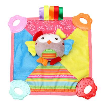 Tailored Infant Baby Soft Sleep Soothing Towel Security Hand Towel With Rattle Teether