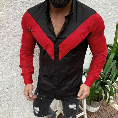 Toponeto Mens Casual Eur-American Style Slim Color Collision Long Sleeve Shirts Tops
Toponeto Mens Casual Eur-American Style Slim Color Collision Long Sleeve Shirts Tops