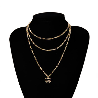 Punk Metal Love Heart Choker Necklace For Women Big Thick Chain Round Hollow Multilayer Pendant Long Necklaces Jewelry 2019
Punk Metal Love Heart Choker Necklace For Women Big Thick Chain Round Hollow Multilayer Pendant Long Necklaces Jewelry 2019