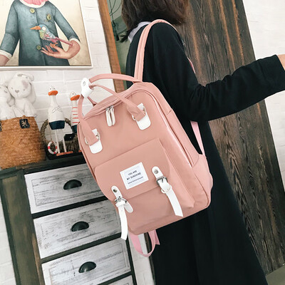 Large-capacity school bag female 2019 new Korean version of the fashion contrast color casual canvas bag wild campus backpack
Large-capacity school bag female 2019 new Korean version of the fashion contrast color casual canvas bag wild campus backpack