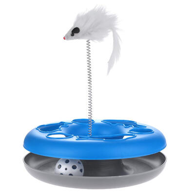 Cat Toys Spring Mice Crazy Amusement Disk Play Activity Pet Funny Toys