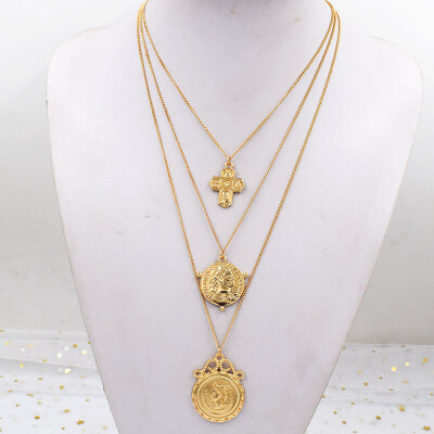 Cross Pendant Necklace Long Imitation Chain Rosary Madonna Coin Necklaces Pendants Religious Jewelry
Cross Pendant Necklace Long Imitation Chain Rosary Madonna Coin Necklaces Pendants Religious Jewelry