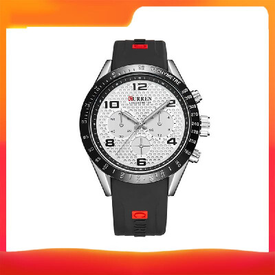 Curren Men Watch Fashion Analog Quartz Watch Silica Gel Band Waterproof Wrist Watch
Curren Men Watch Fashion Analog Quartz Watch Silica Gel Band Waterproof Wrist Watch