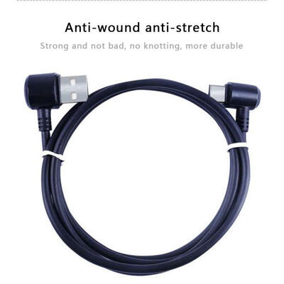 1m 90 Degree Angle Elbow Data Cord USB To Type-C Micro Lightning Game Charging Cable-Type-C 1m
1m 90 Degree Angle Elbow Data Cord USB To Type-C Micro Lightning Game Charging Cable-Type-C 1m