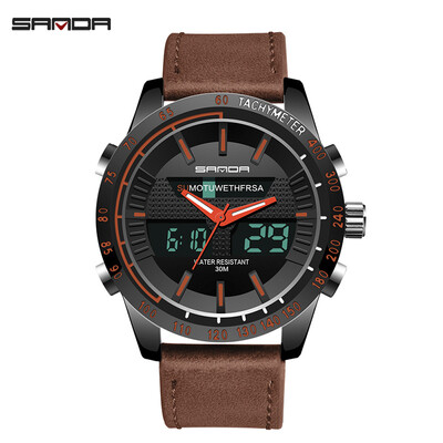 Fashion Brand Men Sports Watches Leather Strap Digital Analog Watch Army Military Waterproof Male LED Clock Relogio Masculino
Fashion Brand Men Sports Watches Leather Strap Digital Analog Watch Army Military Waterproof Male LED Clock Relogio Masculino