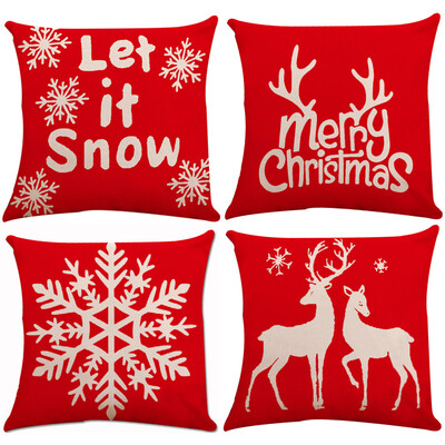 Tailored 4PC Cotton Linen Christmas Zipper Closure Pillow Case Throw Cushion Cover Home
Tailored 4PC Cotton Linen Christmas Zipper Closure Pillow Case Throw Cushion Cover Home