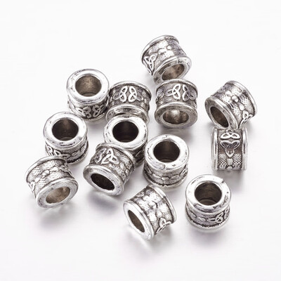 Tibetan Style European Beads Large Hole Beads Column with Trinity Knot Lead Free&Cadmium Free Antique Silver
Tibetan Style European Beads Large Hole Beads Column with Trinity Knot Lead Free&Cadmium Free Antique Silver
