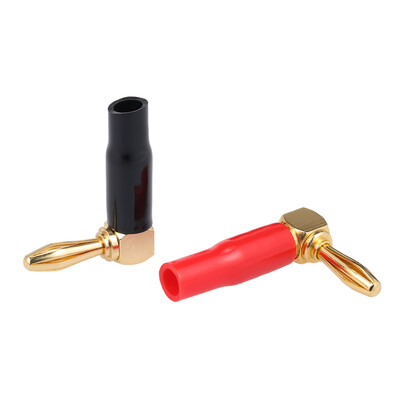 Connector with Black Red Banana Plug at Right Angle 24 K Plated Banana Cable Screw Plug Connector
Connector with Black Red Banana Plug at Right Angle 24 K Plated Banana Cable Screw Plug Connector
