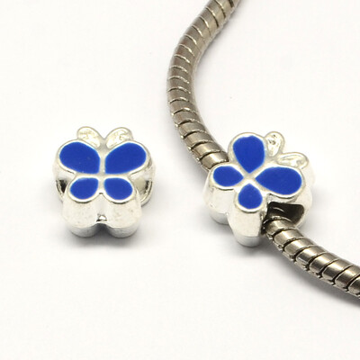 Alloy Enamel Butterfly Large Hole European Beads Silver RoyalBlue 10x10x7mm Hole 45mm
Alloy Enamel Butterfly Large Hole European Beads Silver RoyalBlue 10x10x7mm Hole 45mm