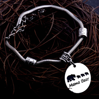 Sweet Family Mama Bear Adjustable Bracelet Stainless Steel Bangle Family Jewelry Gift for Mother
Sweet Family Mama Bear Adjustable Bracelet Stainless Steel Bangle Family Jewelry Gift for Mother