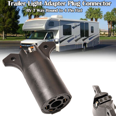 Tailored RV 7 Way Round to 4 Pin Flat Trailer Light Adapter Plug Connector Boat Black NEW
Tailored RV 7 Way Round to 4 Pin Flat Trailer Light Adapter Plug Connector Boat Black NEW