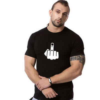 Mens T-shirt Fun Creative Finger Pattern Printing Slim Shirt Mens Fashion Brand Clothing 2019 Summer New Style
Mens T-shirt Fun Creative Finger Pattern Printing Slim Shirt Mens Fashion Brand Clothing 2019 Summer New Style