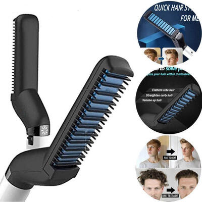 Electric Beard Straightener Professional Quick Styling CombEU PLUG