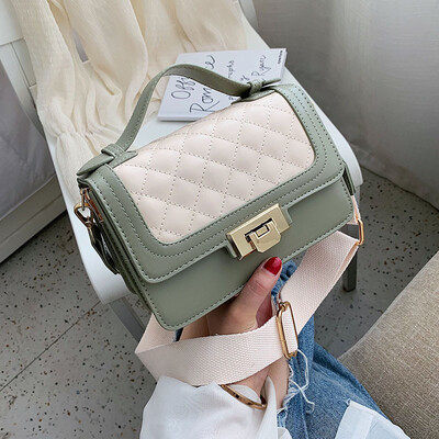 Qiao Bani 2019 new South Korea Dongdaemun fashion simple contrast color wild flip bag shoulder diagonal PU handbag
Qiao Bani 2019 new South Korea Dongdaemun fashion simple contrast color wild flip bag shoulder diagonal PU handbag