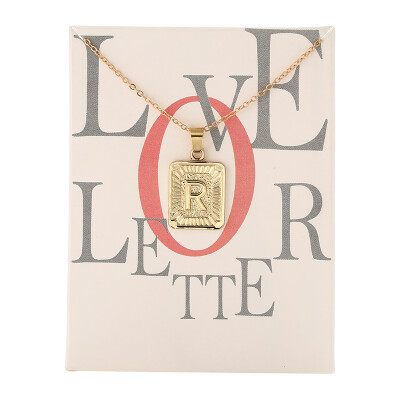 Card Fashion Brand Series 26 English Letters Alphabet Pendant Necklace For Women Men Jewelry Wholesale
Card Fashion Brand Series 26 English Letters Alphabet Pendant Necklace For Women Men Jewelry Wholesale