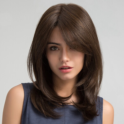 Fashion Women Straight Hair Wigs Ladies Party Daily Natural Wave Dark Brown Natural Synthetic Lace Wigs with Natural Bangs
Fashion Women Straight Hair Wigs Ladies Party Daily Natural Wave Dark Brown Natural Synthetic Lace Wigs with Natural Bangs
