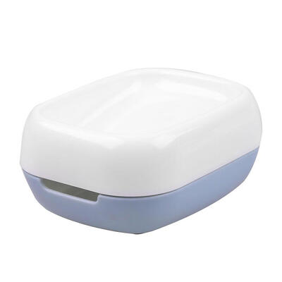 Double Layers Soapbox Bathroom Soap Dish Draining Holder with Scouring Pad