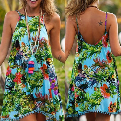 Women Sleeveless Summer Dress Boho Maxi Short Evening Party Dress Beach Sundress
Women Sleeveless Summer Dress Boho Maxi Short Evening Party Dress Beach Sundress