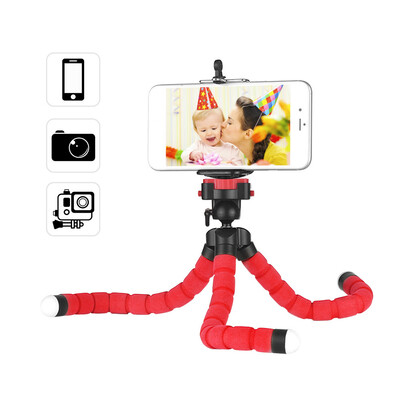 Mini Flexible Sponge Octopus Tripod Stand Holder with Smartphone Clip 14 Inch Screw 360° Rotating Ballhead for iPhone Huawei Sams
Mini Flexible Sponge Octopus Tripod Stand Holder with Smartphone Clip 14 Inch Screw 360° Rotating Ballhead for iPhone Huawei Sams