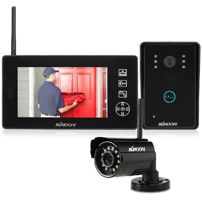 KKmoon 24GHz 7 Wireless LCD Color Video Door Phone 14 CMOS 12 IR LEDS CCTV Camera Support Monitoring Unlock Snapshot Reco
KKmoon 24GHz 7 Wireless LCD Color Video Door Phone 14 CMOS 12 IR LEDS CCTV Camera Support Monitoring Unlock Snapshot Reco